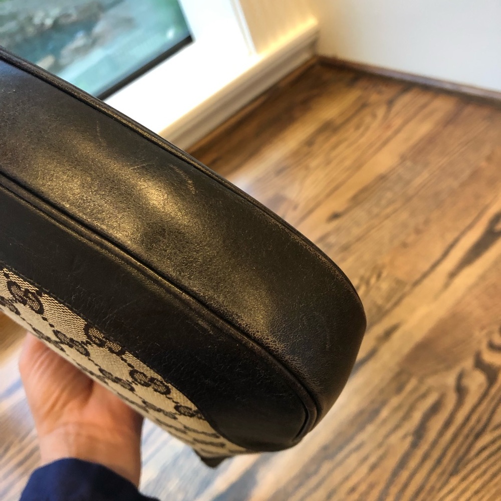 GUCCI Monogram Web Jackie O Hobo Dark Brown - Picture 6 of 8